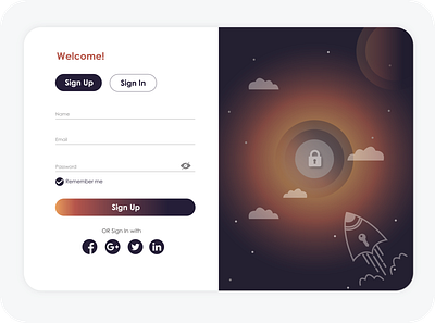 #DailyUI : 001 SignUp Page design flat illustration illustrator minimal ui ux vector web