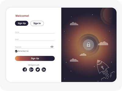 #DailyUI : 001 SignUp Page