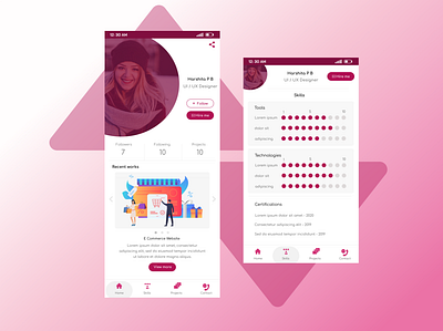 User Profile page #DailyUI: 006 appscreen design flat illustration illustrator minimal ui vector website