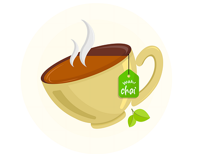 Tea mug art design flat icon illustration illustrator logo minimal ui vector