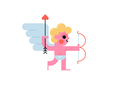 Cupid arrow baby bow and arrow cupid flying baby heart holiday illustration love valentine valentines day weapons
