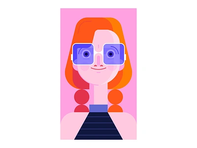 Ginger Smile character design ginger girl glasses hair illustration people redhead sunglasses tinted woman