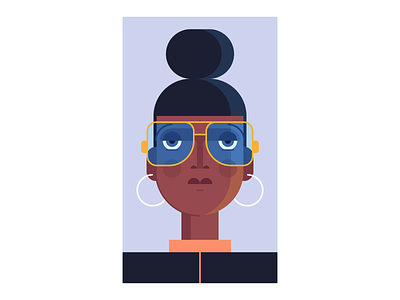 Tinted Gaze character design earrings girl glasses hair illustration lady people sunglasses tinted woman