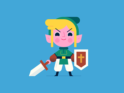 Link character design illustration legend of zelda link nes nintendo video game zelda