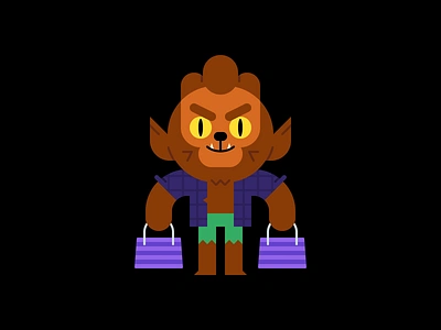 Wolfman character design fall halloween holiday illustration october shopping werewolf wolfman