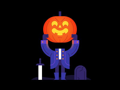 Happy Halloween character design halloween headless horseman holiday illustration jackolantern october pumpkin sleepy hollow