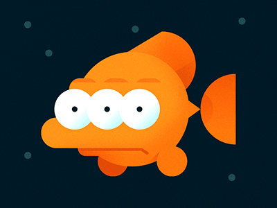Blinky blinky fish illustration simpsons