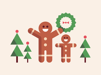 Gingerbread Men christmas gingerbread holiday illustration season