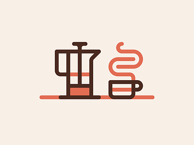 Caffeinated Icon Set - Cafe cafe caffeine coffee design french press icon iconset illustration lineart wip