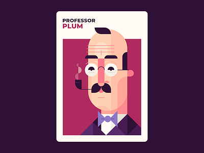 Professor Plum board games character design clue design illustration plum professor plum