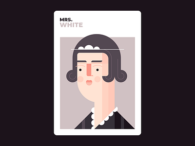 Mrs. White board games character design clue design illustration mrs white white