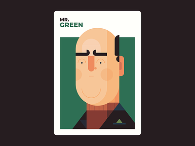 Mr. Green board games character design clue design green illustration mr green