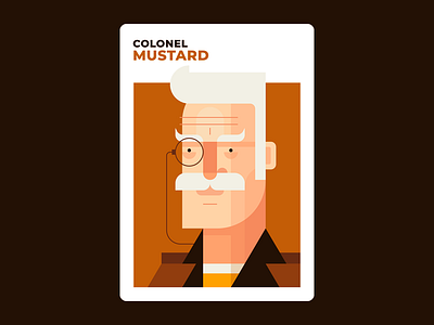 Colonel Mustard board games character design clue colonel mustard design illustration mustard yellow