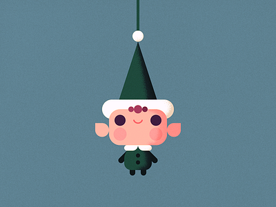 Elf Ornament christmas elf hat holiday illustration ornament