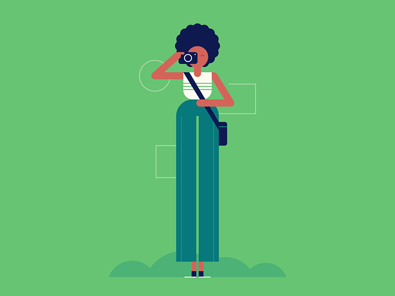 Say Cheese camera photographer people character design illustration