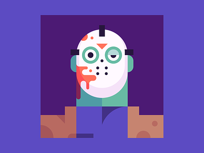 Friday the 13th blood character design friday the 13th gore guts halloween hockey mask horror illustration jason jason voorhees