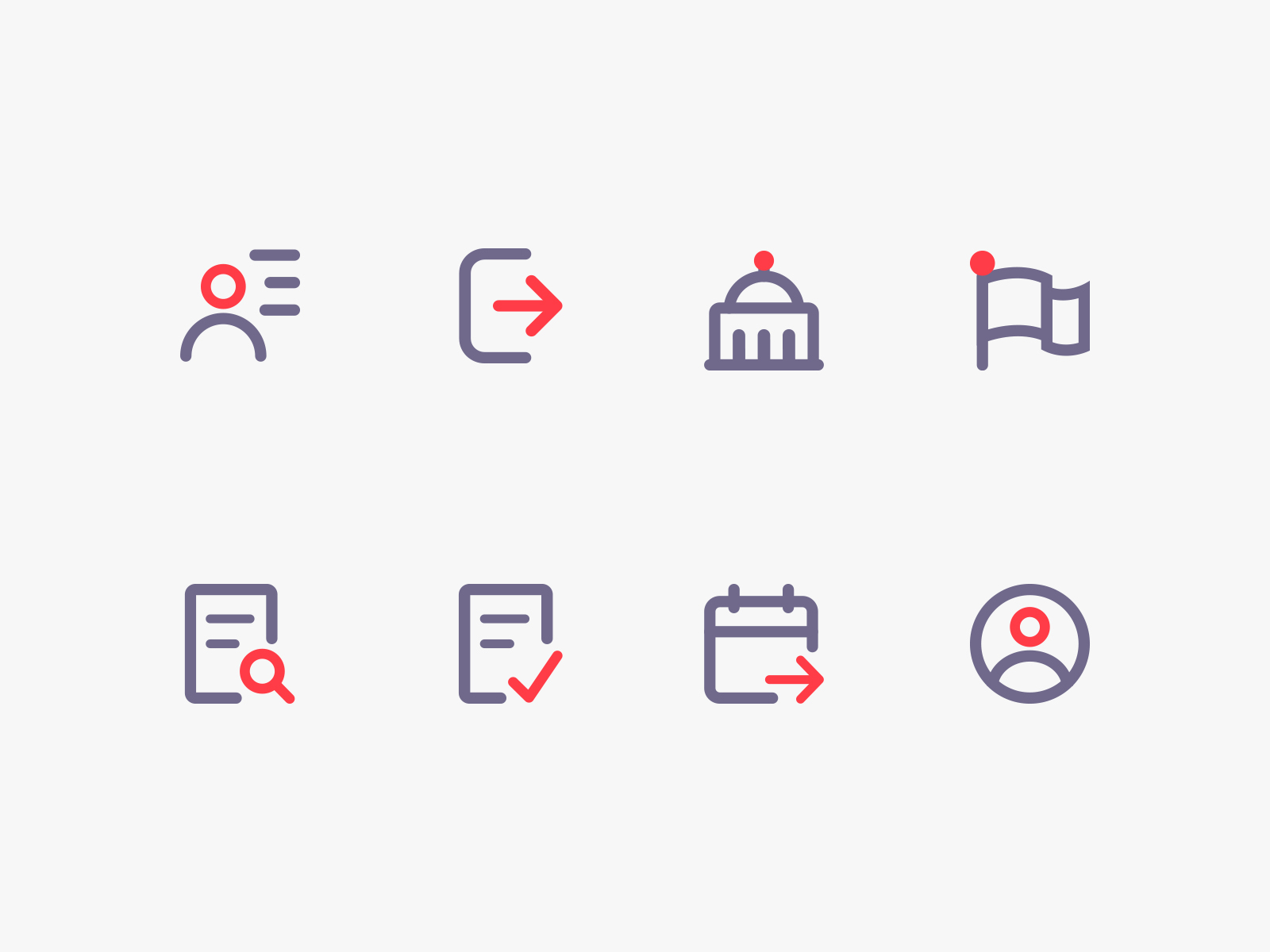 Tax Product Lined Icons ui red outline symbol design icon design iconography icons pack iconset line icon icons