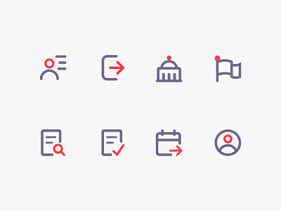 Tax Product Lined Icons design icon icon design iconography icons icons pack iconset line outline red symbol ui
