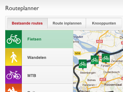 Route planner activities icons map route planner toggle