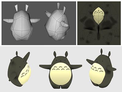 Totoro's low Poly