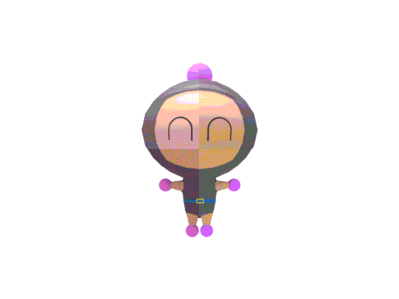 Bomberman 3d bomberman game kawaii lowpoly modeling player