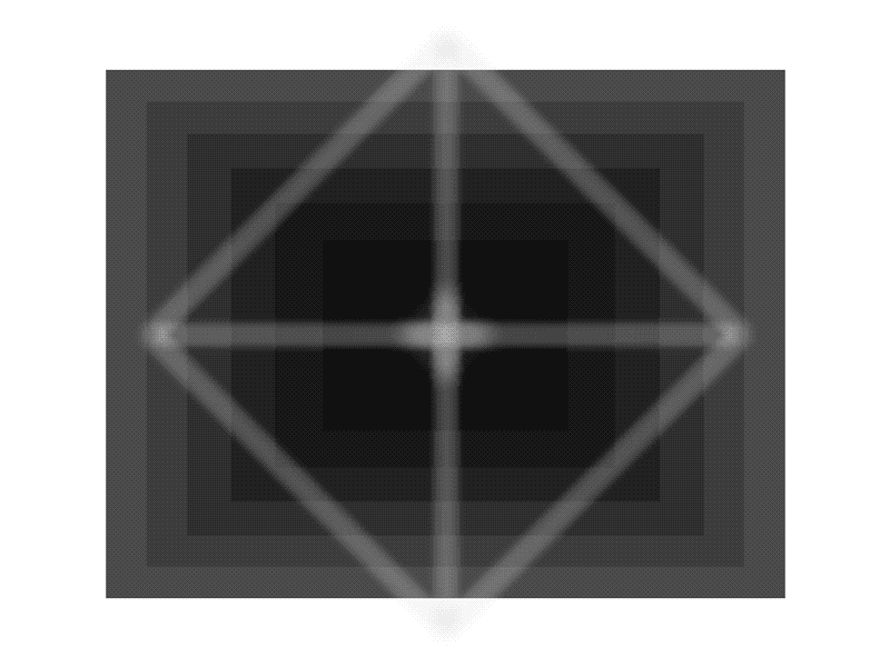 deep black deep geometric prism space white