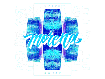 Tropiko animation design lettering motion motiongraphics neon tropical type typography vj ​ aesthetic 無限