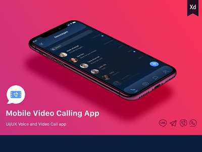Mobile Video Calling App branding calling app chatting app componnent animation contacts design live chat messenger app mobile app mobile app animation streaming app tab bar animation uiux video video animation video app video art visual app visual design