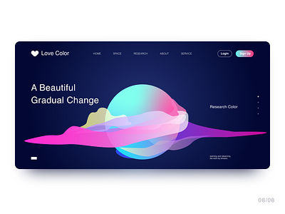 love color ball card color design gradient illustration logo ui ux web design