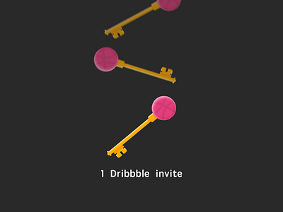 1 Dribbble Invite （the second） dribbble invite dynamic fuzzy icon illustration key mimicry