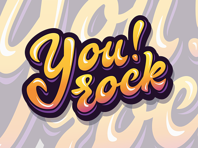 you rock! illustration logo logos vector