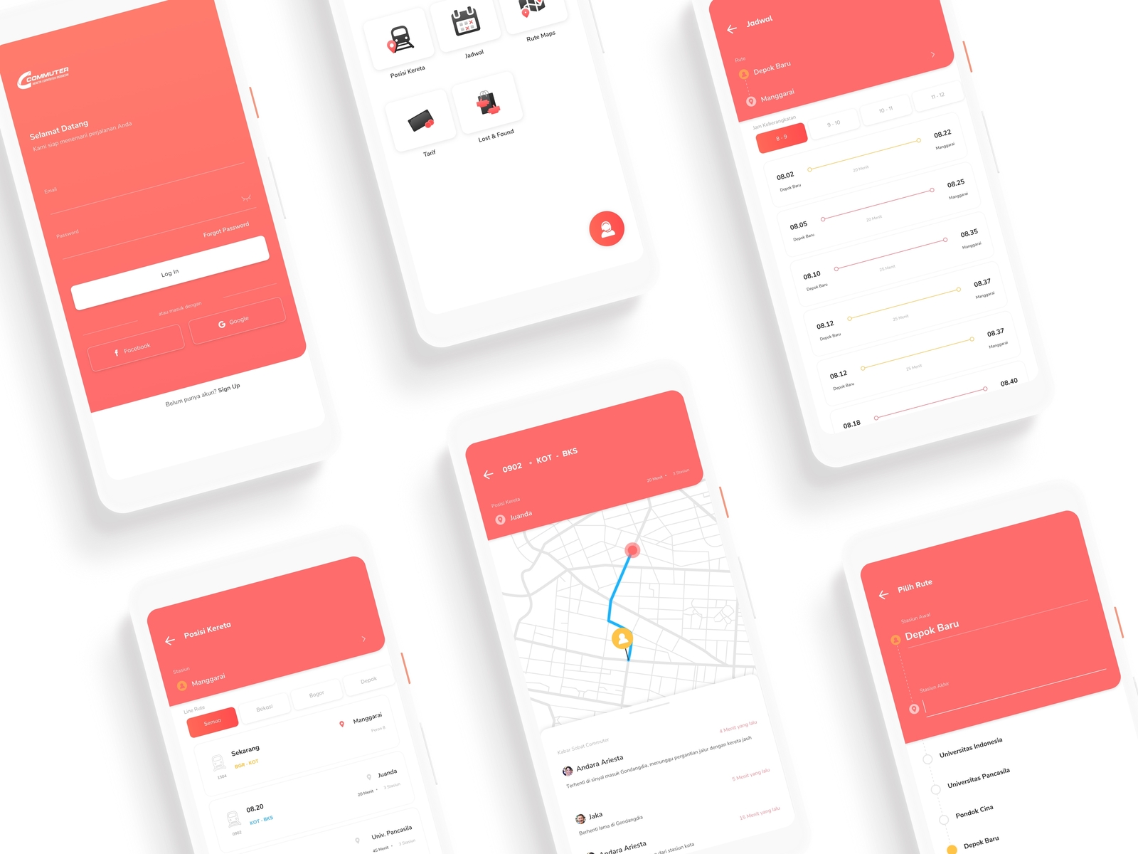 Jakarta Commuter Line Redesign Apps by Falah Aghaditama Nazar on Dribbble