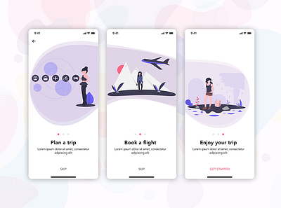 Onboarding UI design illustration ios xs mobile quick work sketch ui