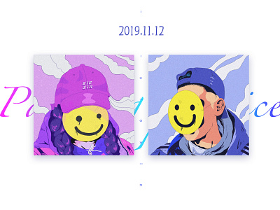 3333 design happiness illustration painting photoshop practice ps ui ux