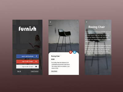 Furnish adobe xd app app design graphic design ui ui design