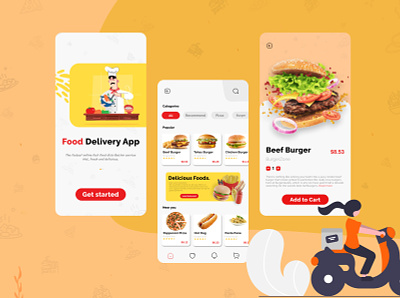 Food Mobile App app app design delivery app design food app figma food food app food delivery app food mobile app graphic design illustration mobile app ui ui design
