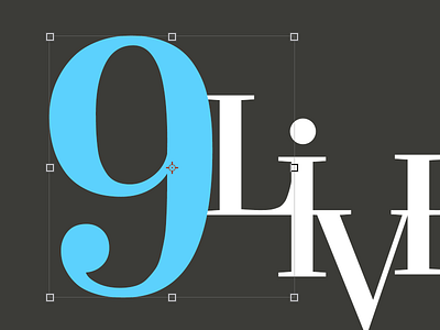 9 Lives mark blue logo type typography white