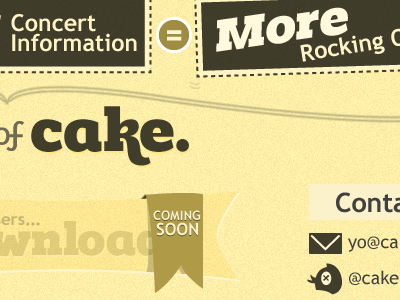 Piece of Cake. landing page web design