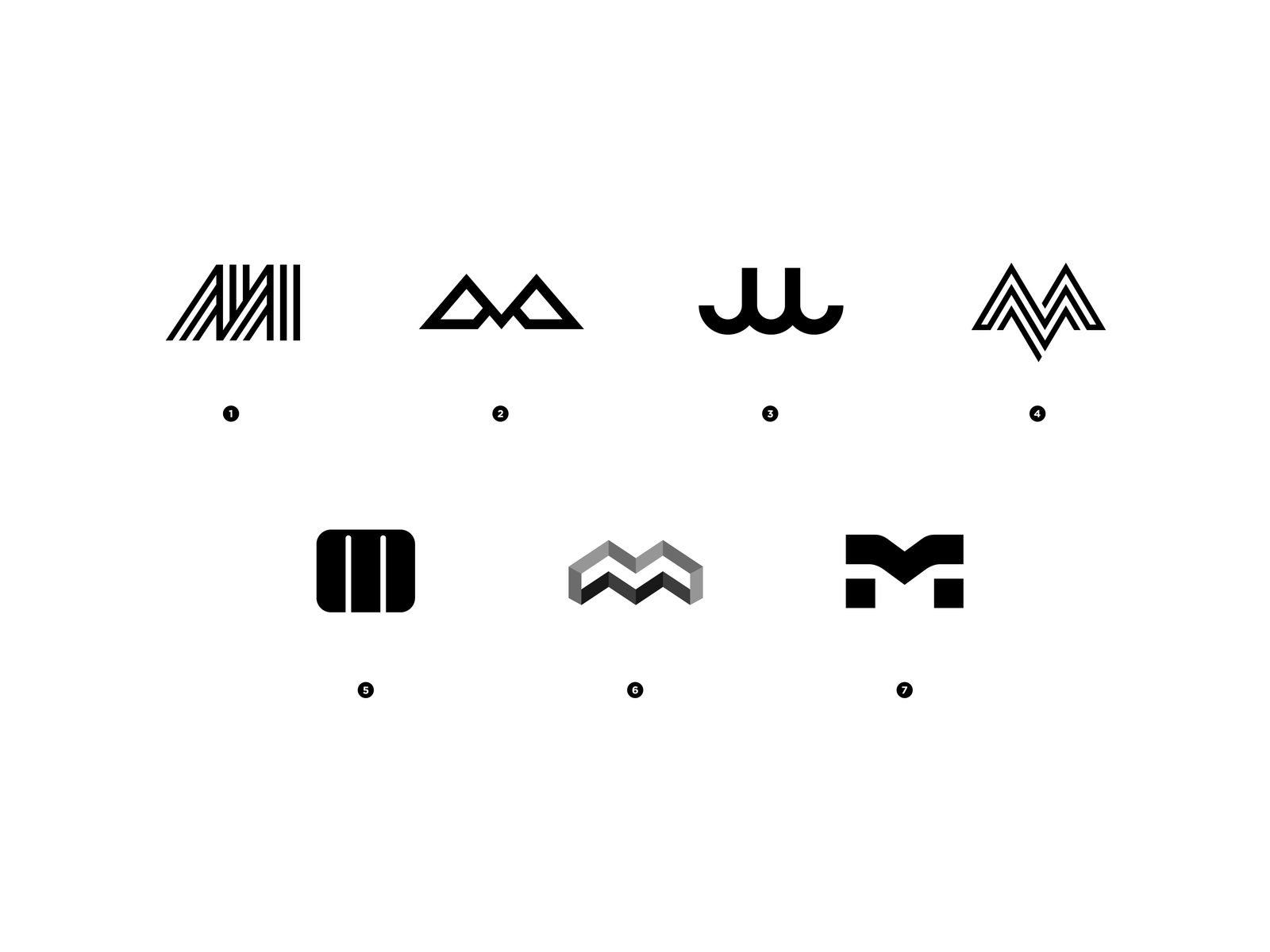 Lettermark Exploration - Day 13 - Letter ''M'' by Martin Milev on Dribbble