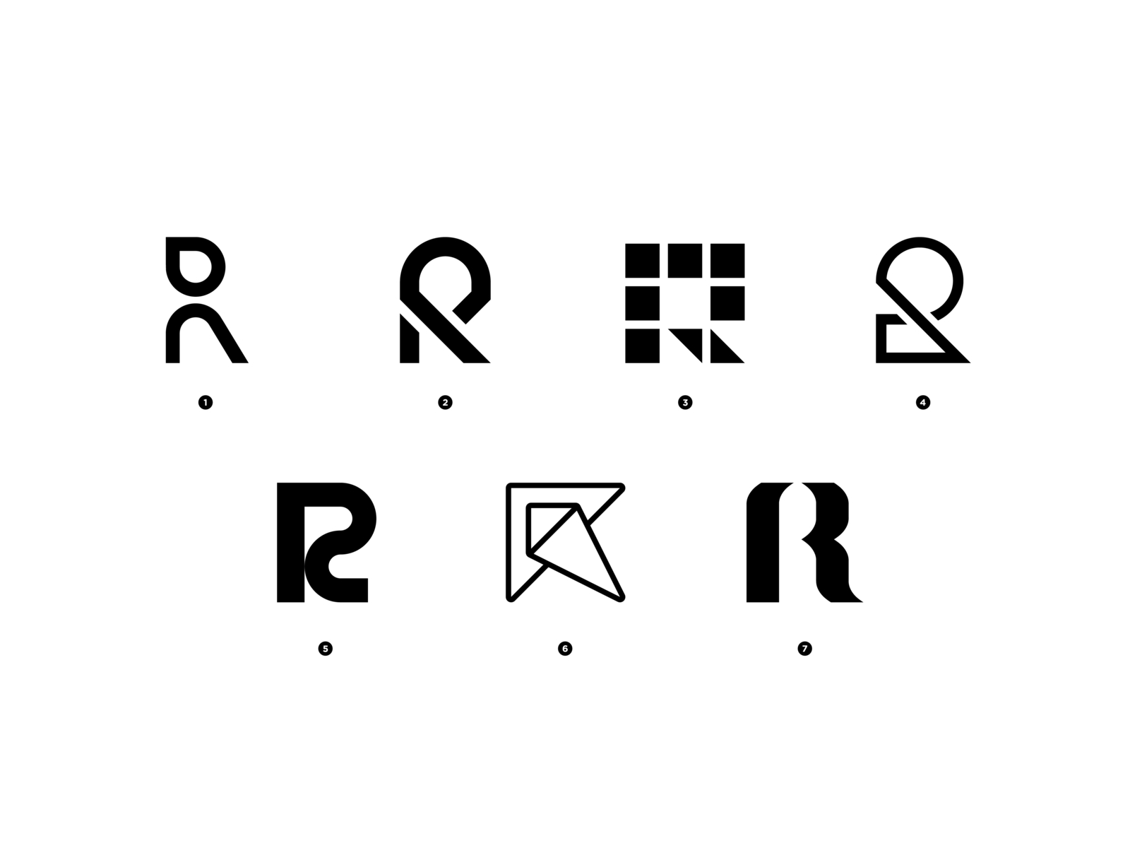 Lettermark Exploration - Day 18 - Letter ''R'' by Martin Milev on Dribbble