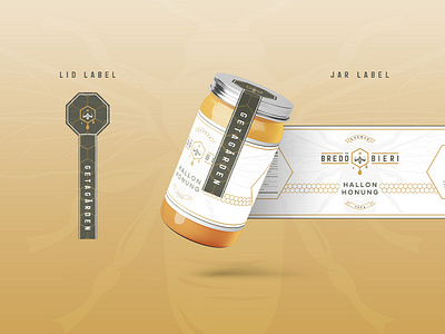 Bredö bieri - Label design bieri branding honey honeybee honeycomb jar jar mockup label labeldesign labels logo logodesign