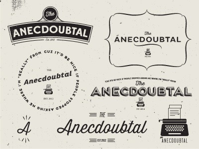 The Anecdoubtal Logo Tests art deco black white bw french gas station typewriter