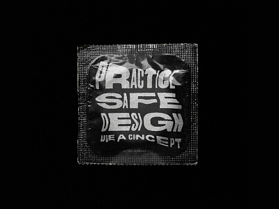 Use a cond̶o̶m̶cept black concept condom design inspiration nicaragua poster safe sexual texture type