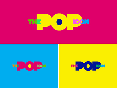 The Pop Icon brand colorful logo pop typography