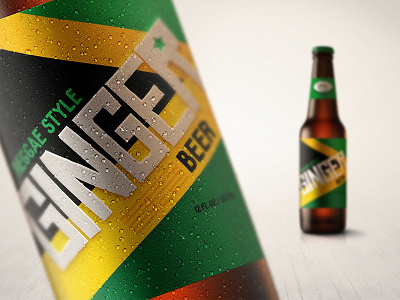 Jamaican Ginger Beer beer behance bottle illustrator label managua miami mockup nicaragua packaging photoshop reggae