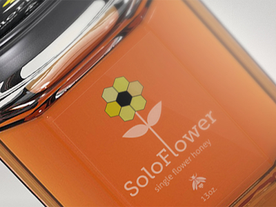 Soloflower Label bee empaque flor flower honey miel nicaragua packaging premium gourmet