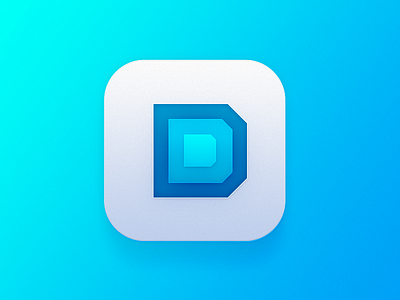 D App app digital gradient icon logo mobile web