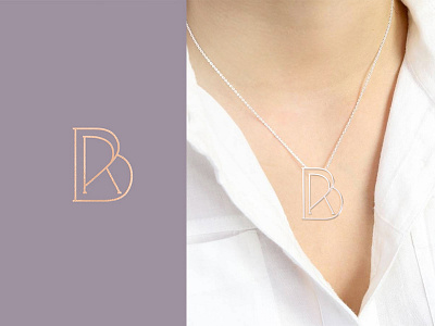 RB / BR Monogram b chic elegant femenine logo monogram r