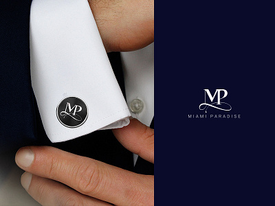 MP Brand Identity cufflink delux elegant luxury miami monogram real estate swirl