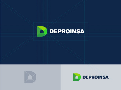 Deproinsa - Logo Grid construction cycle d home house housing logo nicaragua rent
